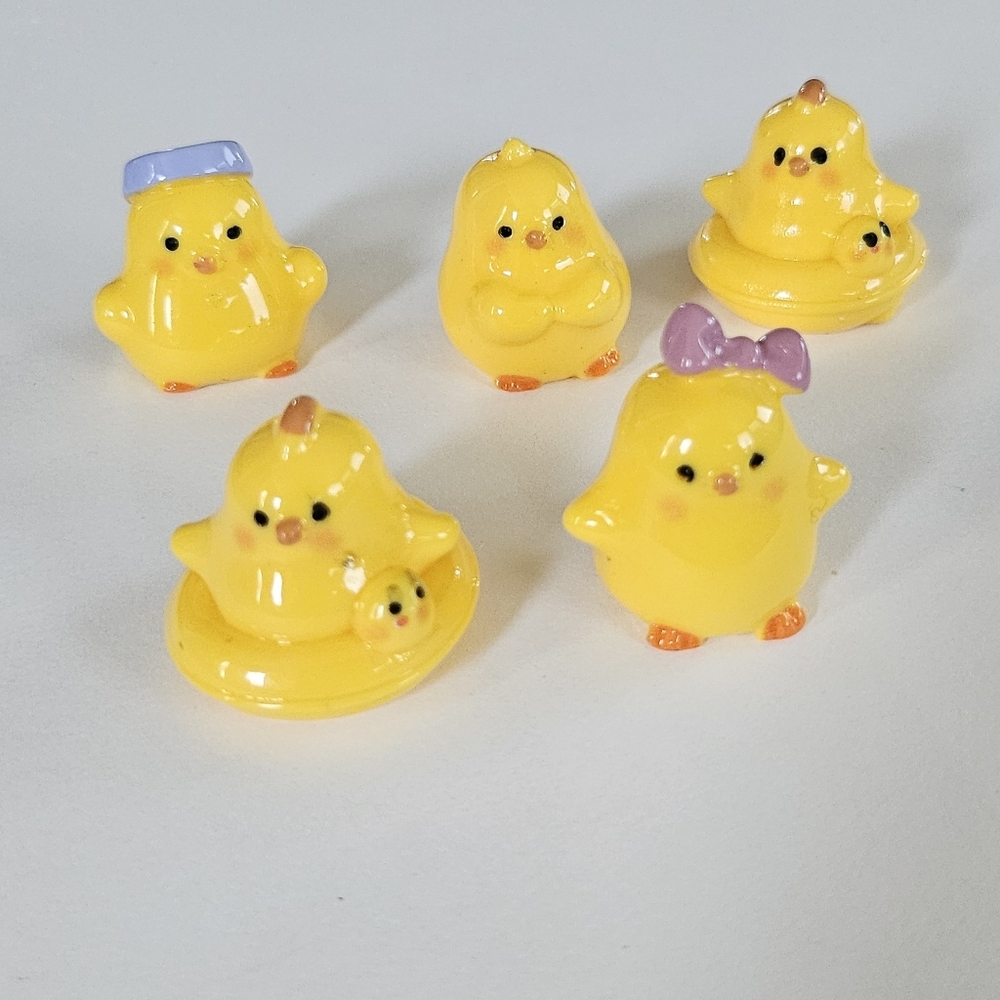 Desk charms, miniature chick figures, car charms - Picture 3 of 6